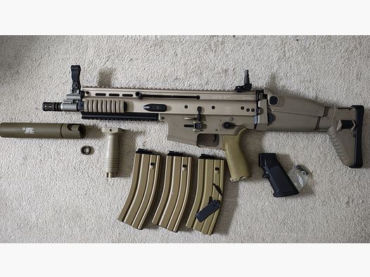 WE Scar L mit FN Markings GBB Gas Blowback und Extras