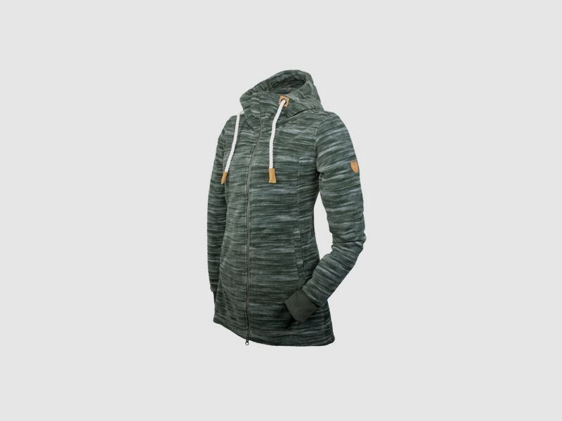 Fleece Hoody Ladies Fashion - lang, modischer Kordelzug