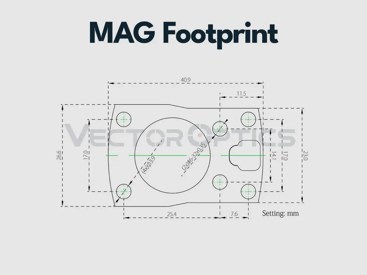 Vector Optics SCRA-73 Montaje con MGT (SHIELD) Footprint, 21mm Picatinny, h=28mm, imagen 6 de 6