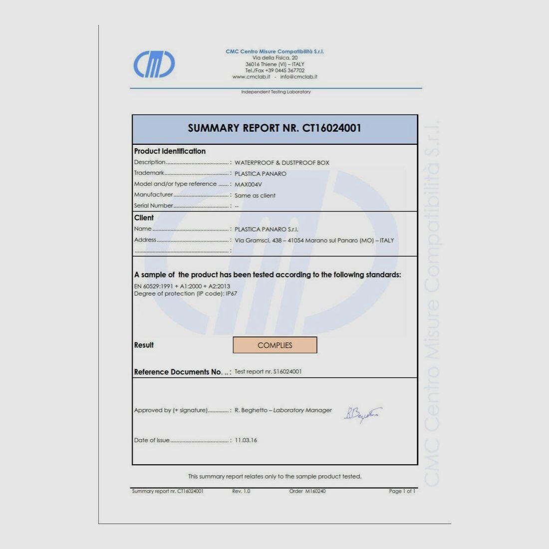 Wasserdichter Waffenkoffer Max 004V – Plastica Panaro 350 x 230 x h 86 mm, Bild 3 von 4