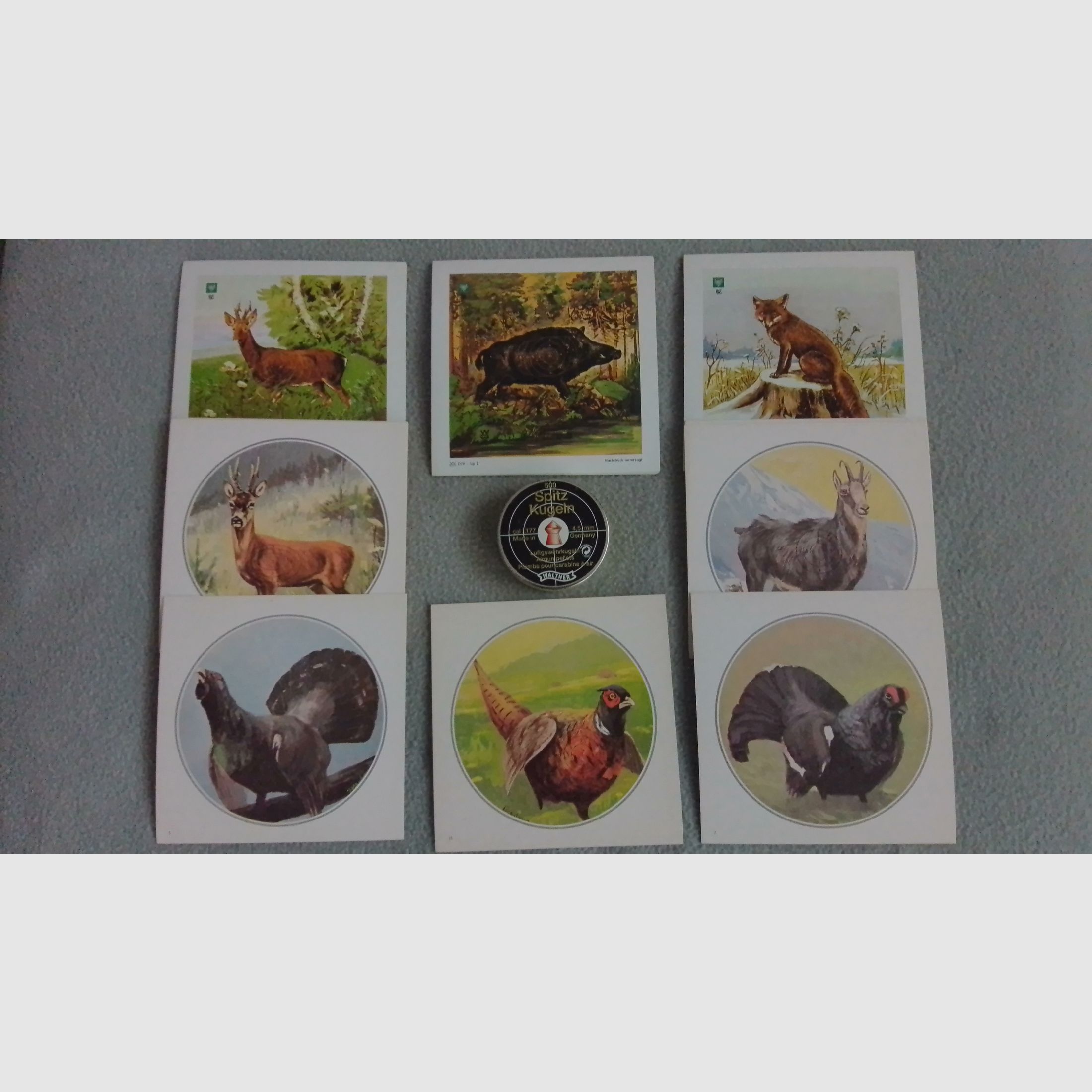 4,5mm Kupfer Spitzkopf Diabolos, Zielscheiben 14x14 (NEU) für Luftgewehr / Luftpistole