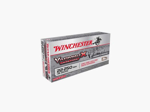Winchester .22-250 Rem. Varmint x senza piombo 38 gr