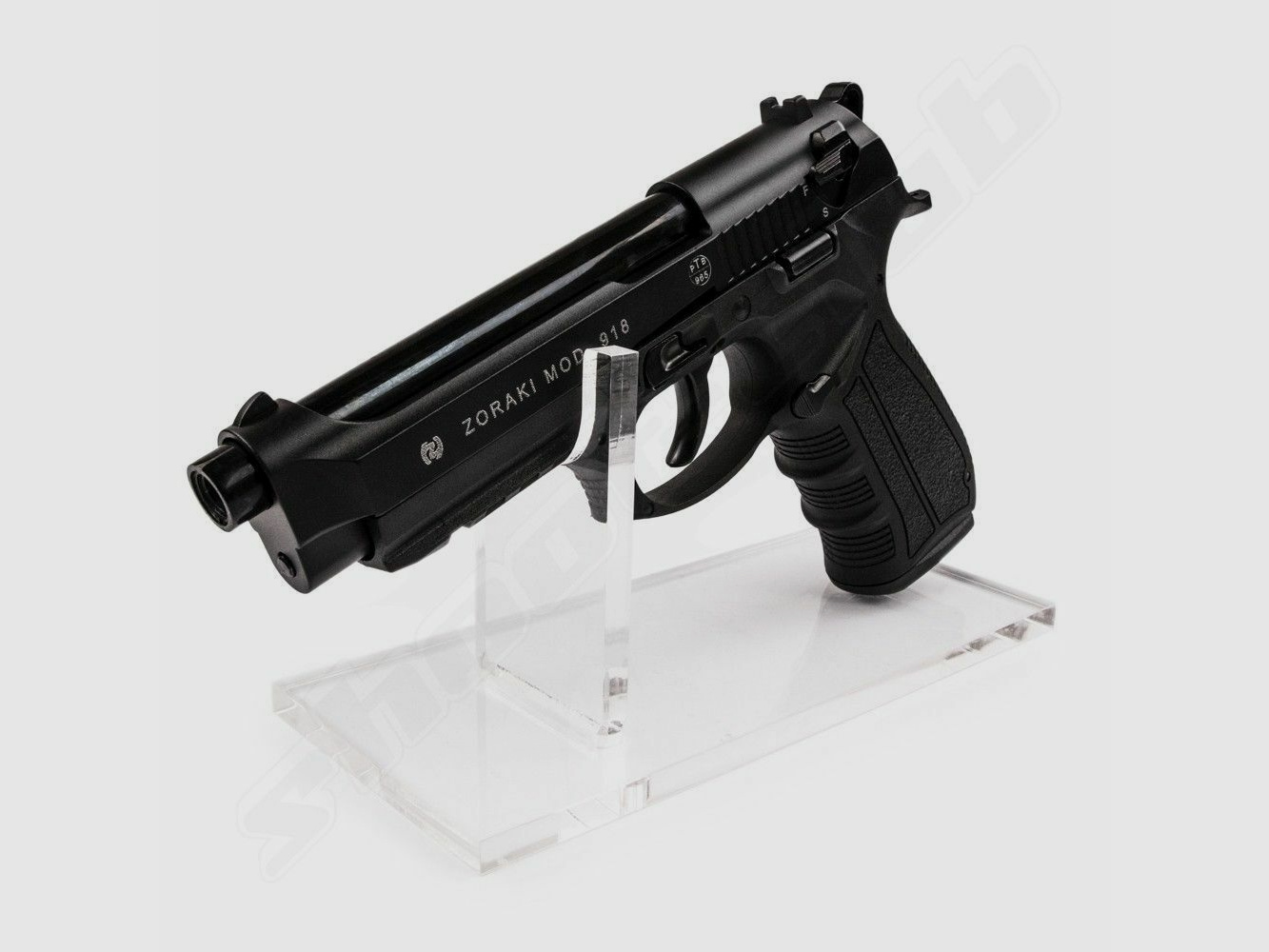 Divers 918-P blank pistol blued 9mm PAK holster set