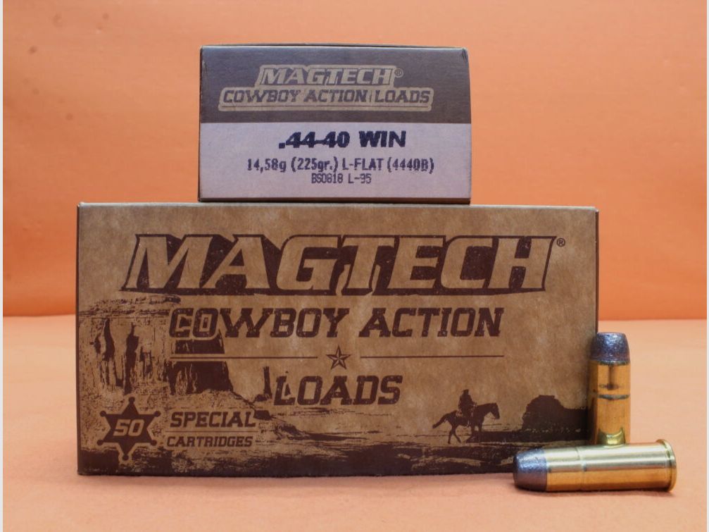 Magtech Patrone .44-40Win Magtech 225grs L-FLAT (4440B) VE 50 Patronen/ 14,58g Blei-Flachkopf