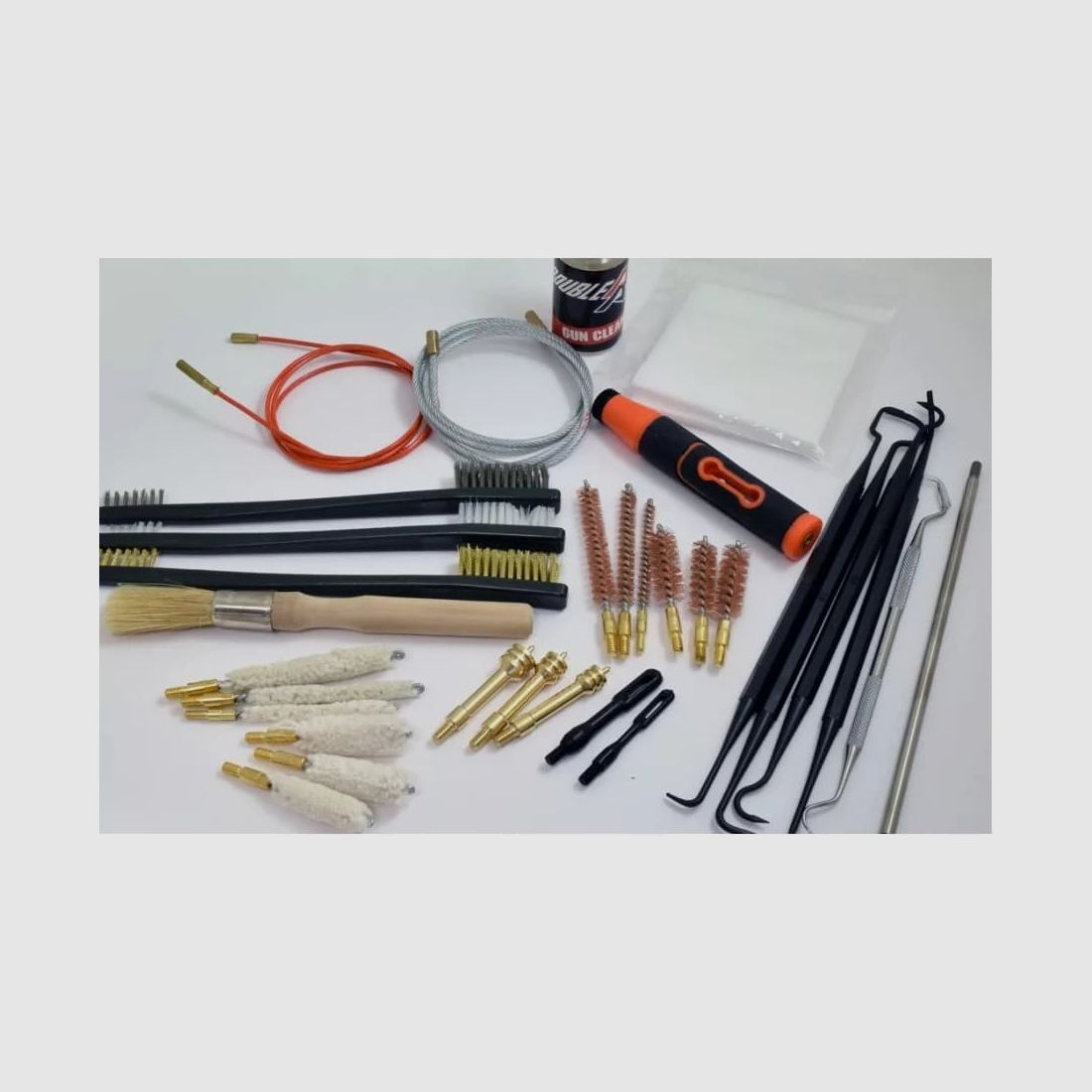 DOUBLE ALPHA Reinigungsset/Schnellreiniger Reinigungsset Kurz-&Langwaffe komplettes Set .22-.45