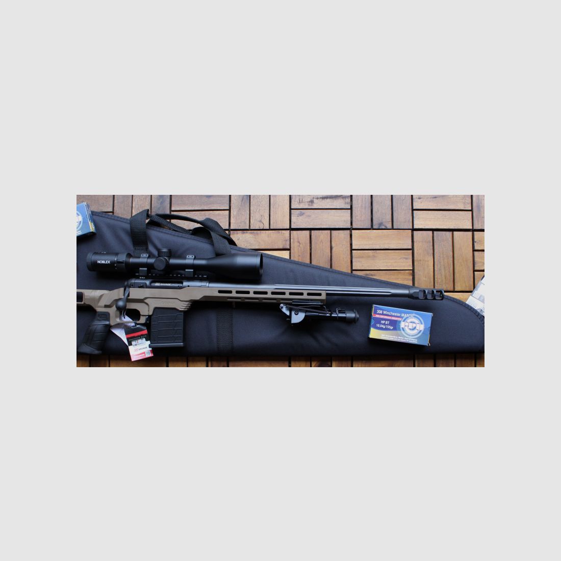 Savage 110 Precision Repetierbüchse Kal. 308 Win.Noblex ZF 5-30x56, Zweibein