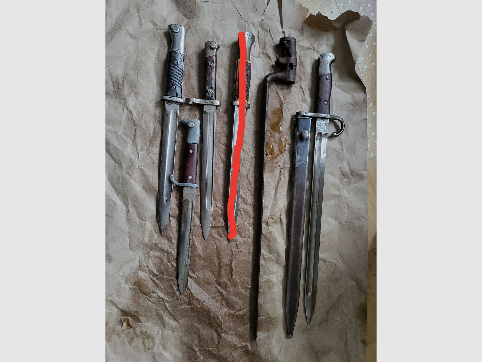  2 WK - WW 2 Puma Bagnet - Długie karabiny K98 Bagnet - Oryginał 