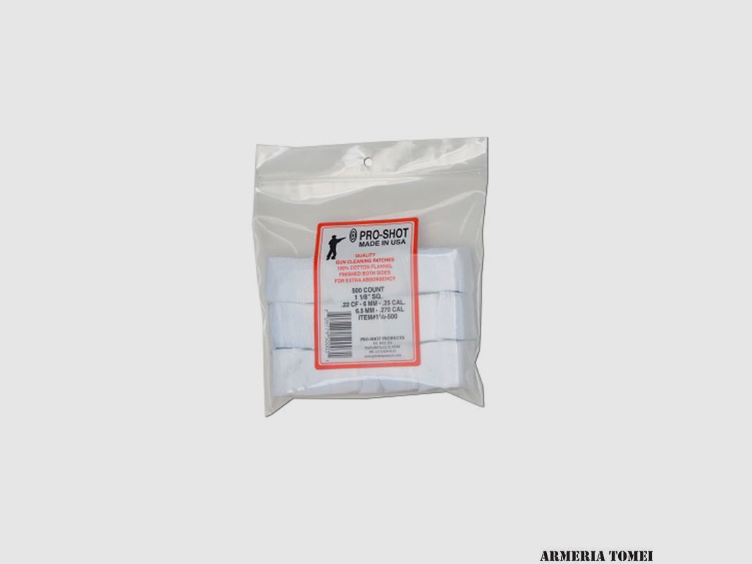 PRO-SHOT – 1 1/8″ SQUARE .22CF – 6mm – .25 CAL – 6.5MM – 270 CAL (500 PCS)
