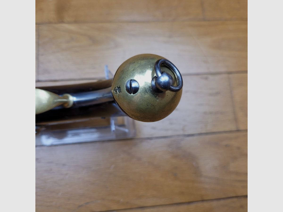 Wspaniały Pistolet Marynarski model 1837 pierwszy typ – „quasi” niemodyfikowany – Królewska Manufaktura w Tulle z 1841 roku – Kotwica w czapce – Piękne, dobrze jednorodne stempel – Rzadka broń – Stan TBE, zdjęcie 9 z 22