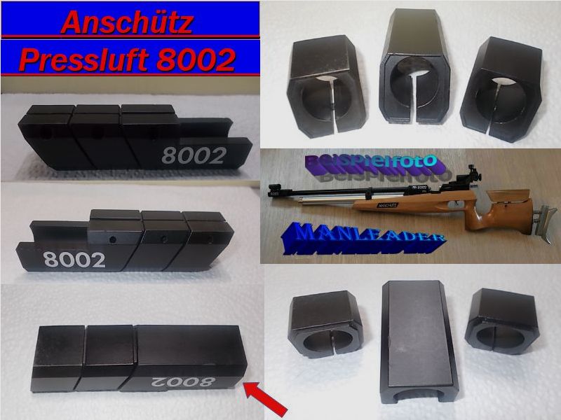 Laufgewichte für Anschütz Pressluftgewehr 8002 & andere Läufe / 3x Lauf Gewicht Ø 20mm