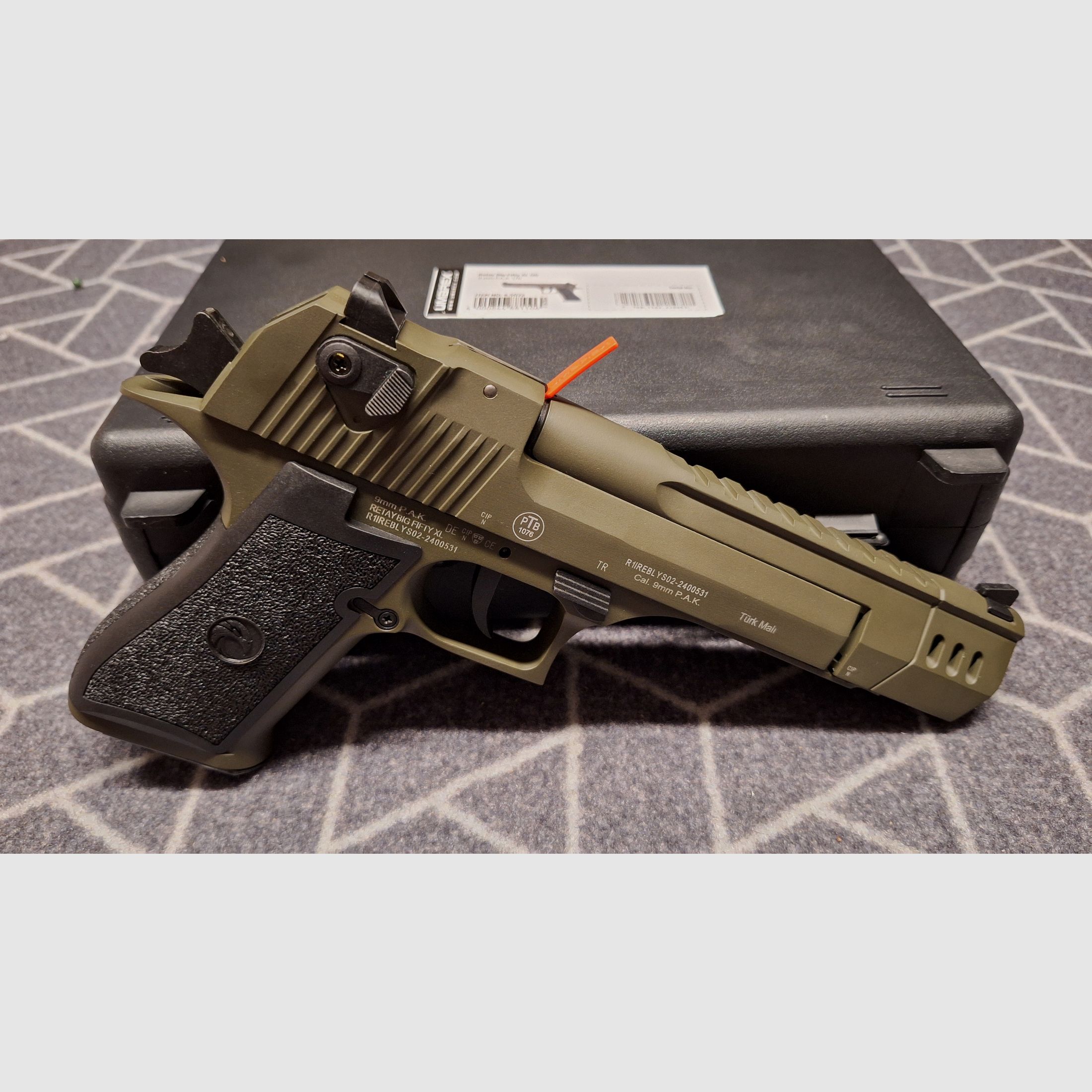 Retay Big Fifty XL Oliv Schreckschusspistole 9mm P.A.K. NEU!