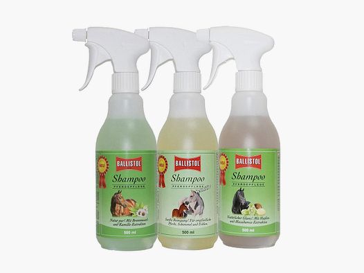 Display Shampooing Chevaux Assorti de Ballistol – 6 unités 500 ml