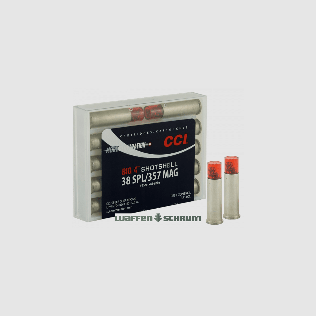 Blazer .38Special Shotshell 6,5g - 100gr. Für Kaliber .357 geeignet.