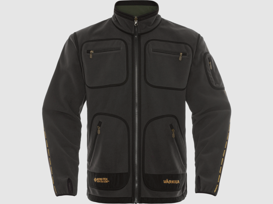 Polarowa kurtka dwustronna HARKILA Kamko Fleece szary/zielony GORE-TEX WINDSTOPPER (10250202400), zdjęcie 4 z 10