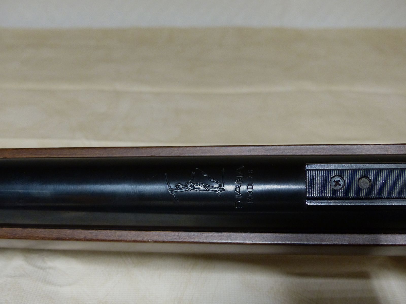 Carabina de aire comprimido Diana Mod. 36 con F, seguro y diopter 1991 como nueva vintage