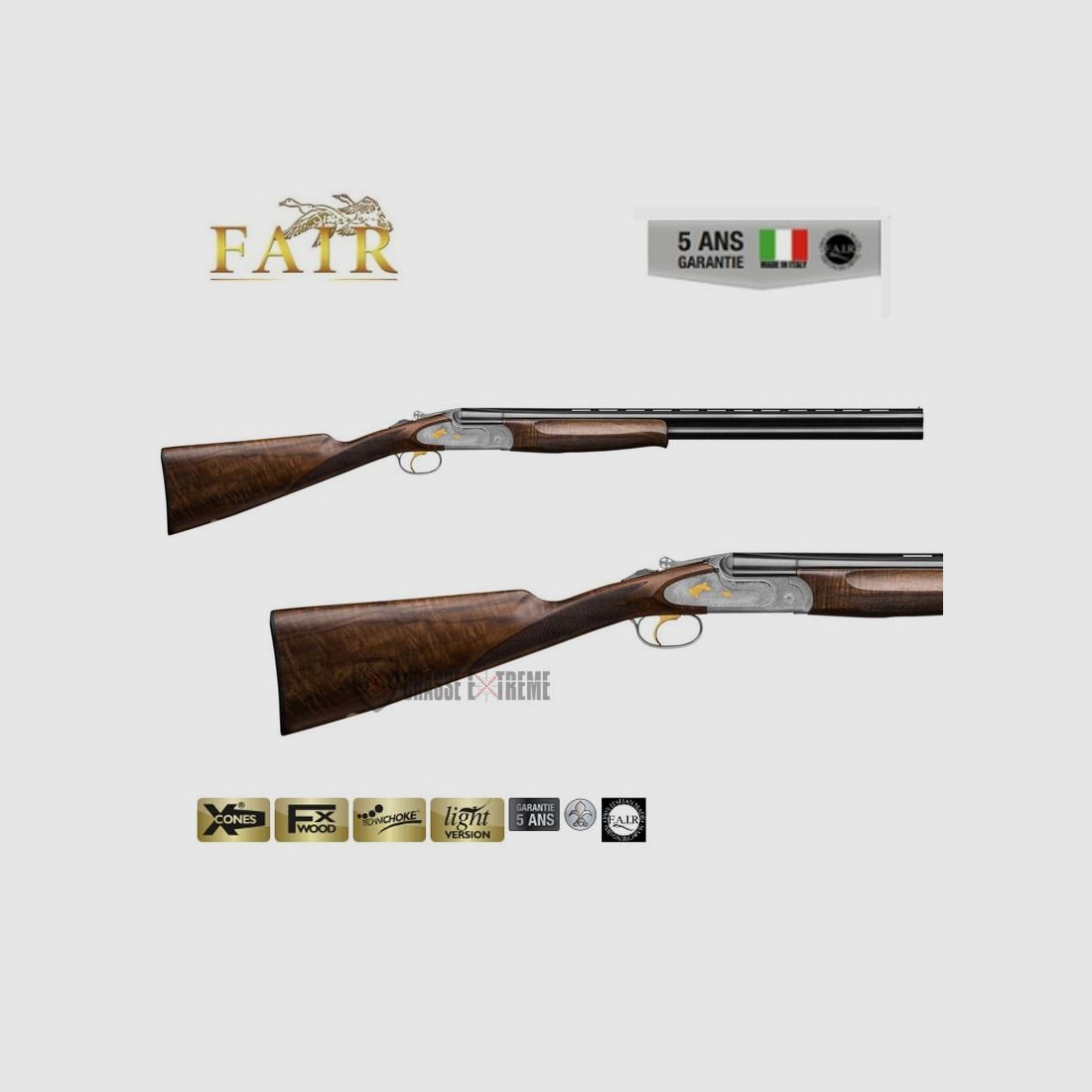 Strzelba over-and-under FAIR Lusso Ergal Faux Ejector Kal.28 Z pojedynczym spustem, zdjęcie 1 z 4