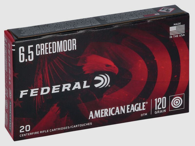 Büchsenmunition FEDERAL American Eagle – 6.5 Creedmoor – 120 grains – OTM, Bild 1 von 5