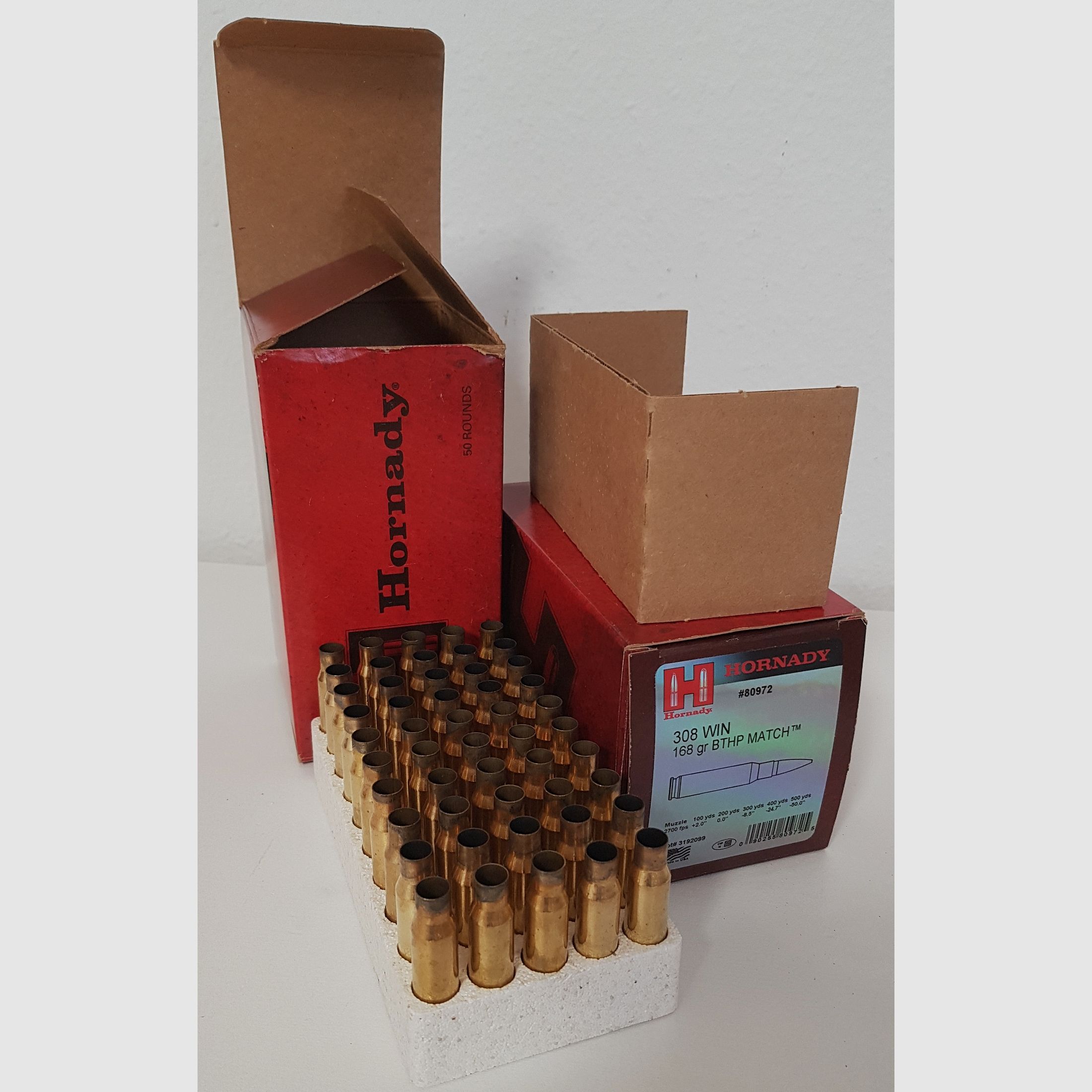 Patronenhülsen, Kaliber .308Win, 100 Stück, Hornady 