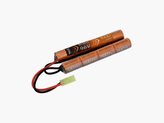 NiMH-Batterie Lancer Tactical 9,6V 1600mAh - Hohe Kapazität - Wiederaufladbar - Optimale Autonomie für Airsoft
