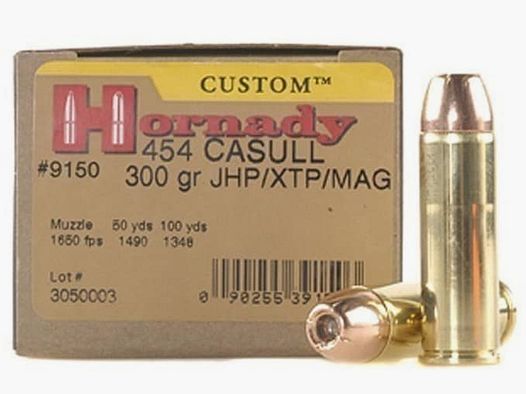 Hornady Custom .454 Casull 300GR XTP MAG 20 cartouches