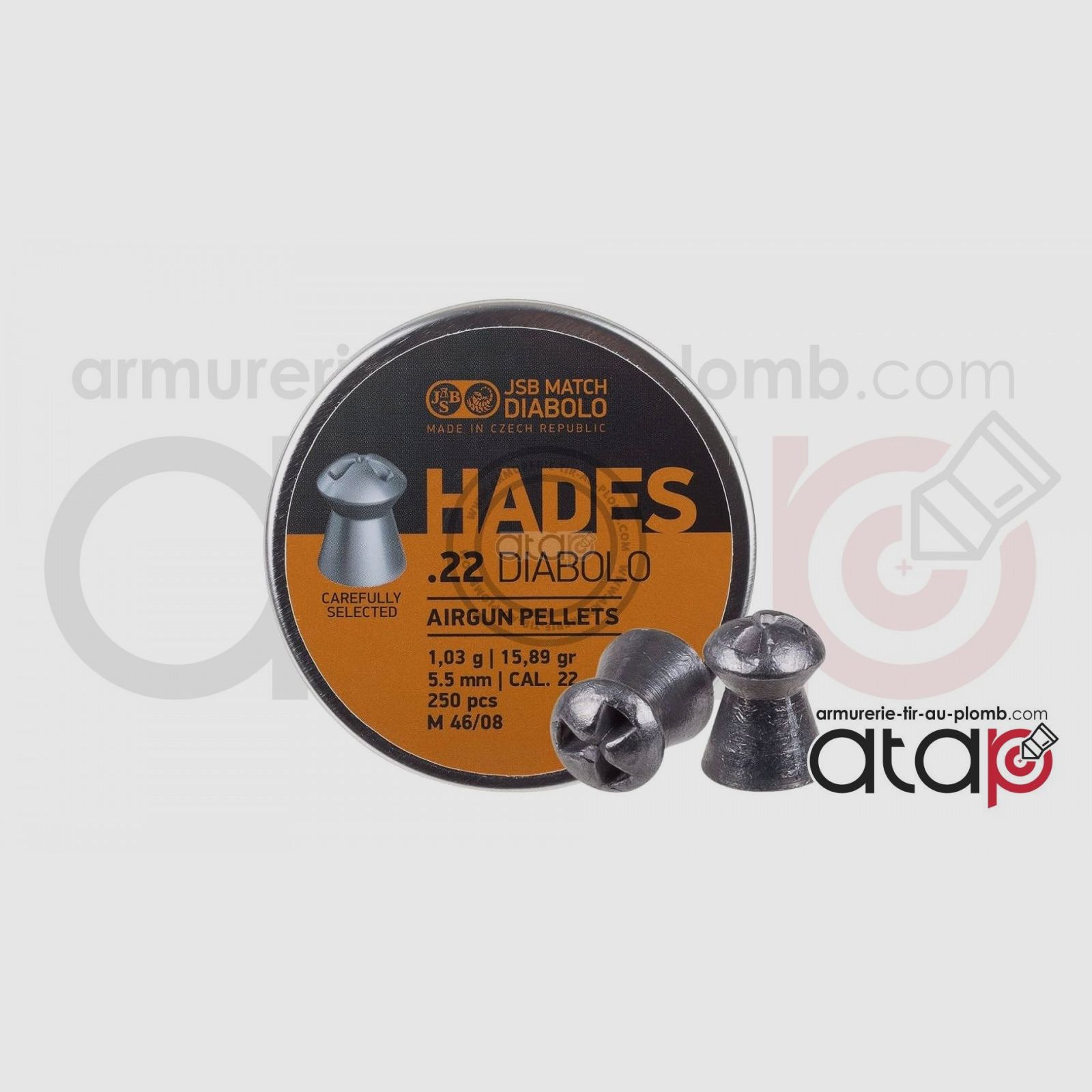 Plomb de chasse lourd JSB Hades en 5,5mm