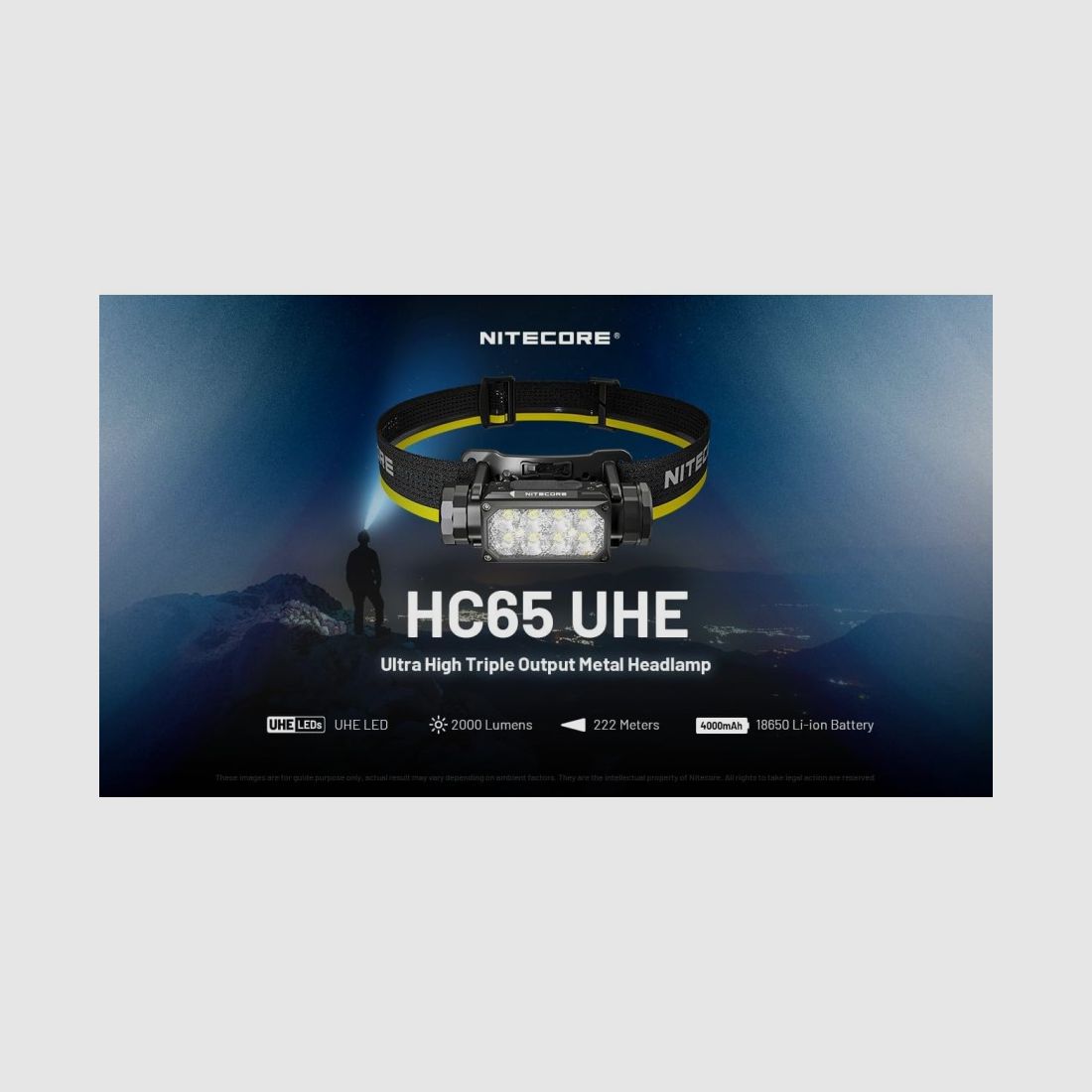 Nitecore HC65 UHE LÁMPARA FRONTAL 2000 LÚMENES, imagen 3 de 6