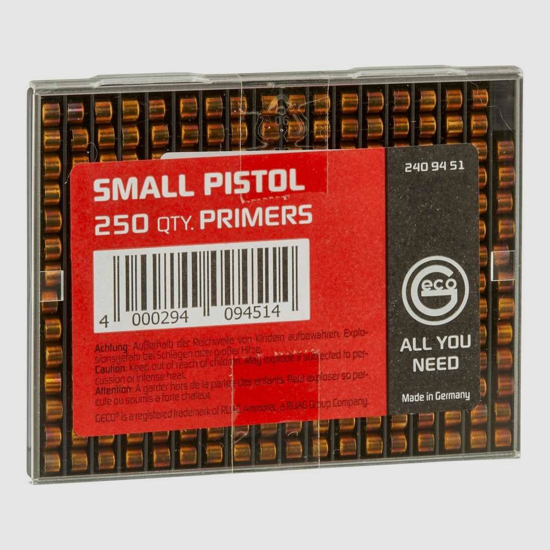 Boxer primers small pistol Geco