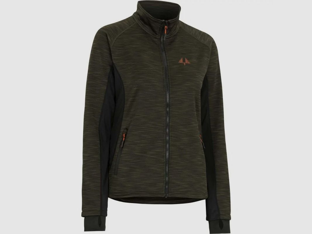 Jersey de mujer SWEDTEAM ULTRA WOMEN SWEATER FULL-ZIP HUNTING GREEN