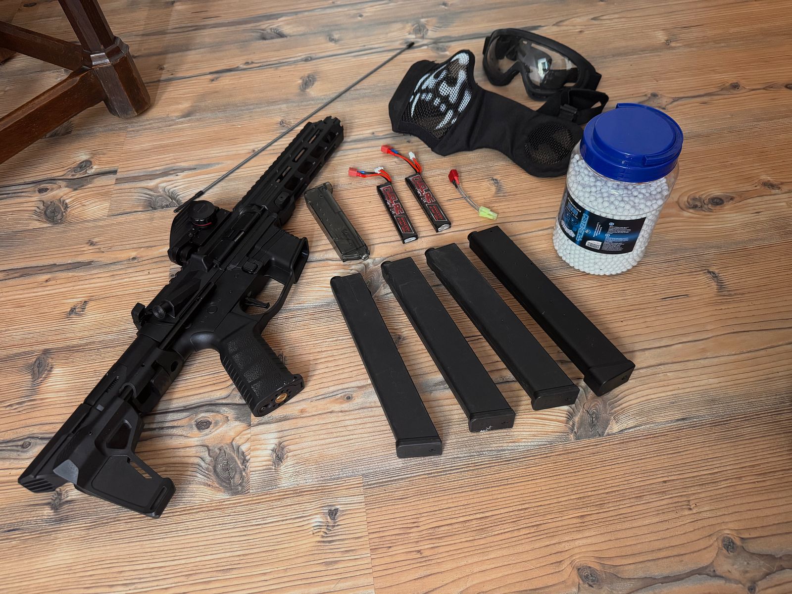 WE01A AGP-9 SMG (AEG 0,5J) – Komplettset mit Zubehör – voll einsatzbereit!