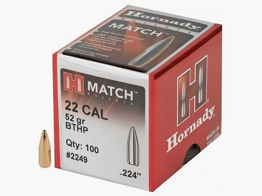 Hornady Geschosse Kal.22 BTHP 52gr (100 Stk)