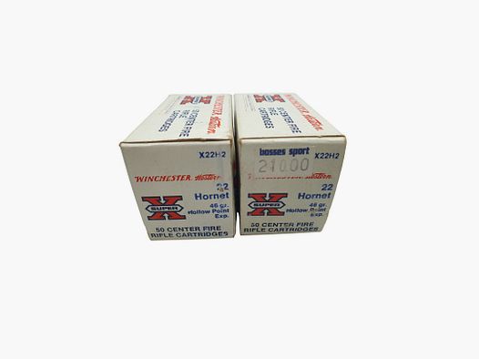 DESTO AMMO - LOT DE 100 CARTOUCHES WINCHESTER SUPER-X 22HORNET 45Gr HP