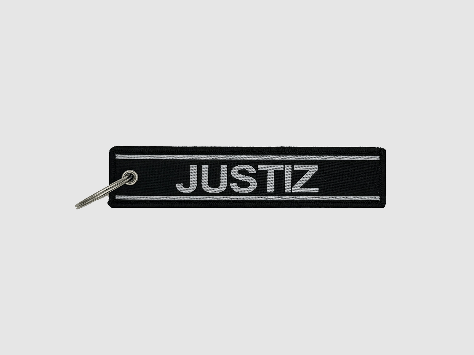 Justice Black Keychain