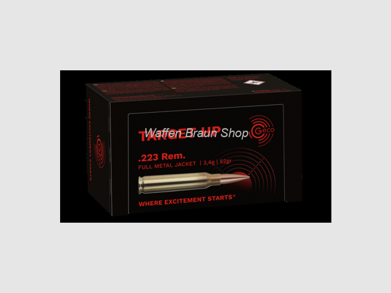 Geco .223 Rem Target / HP 3,4g/52 grains 50 pièces