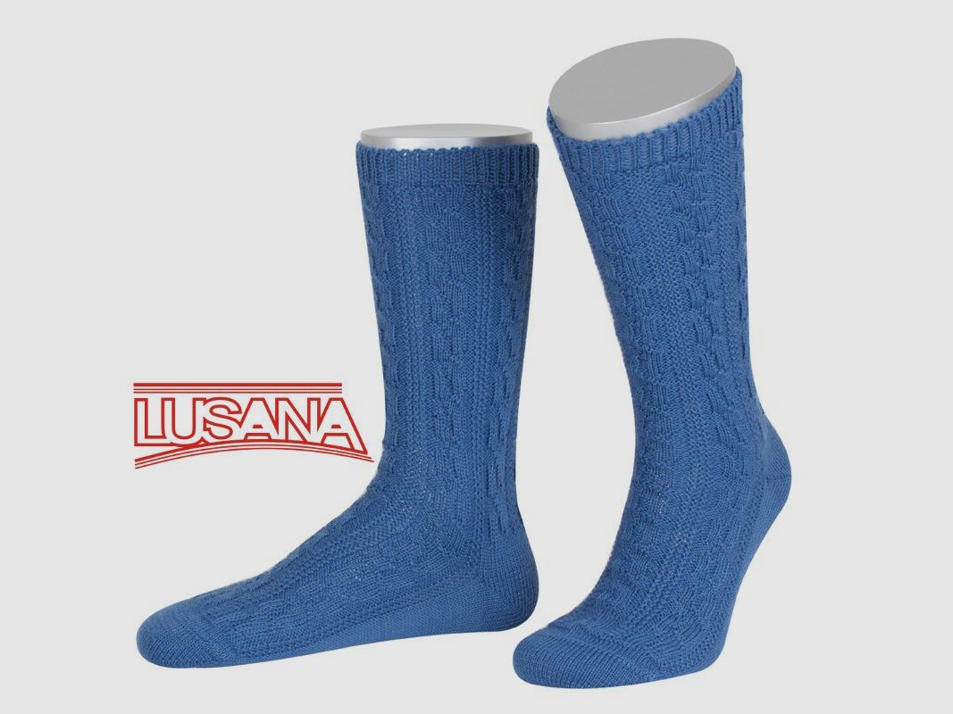 Chaussette traditionnelle Lusana en bleu (10)