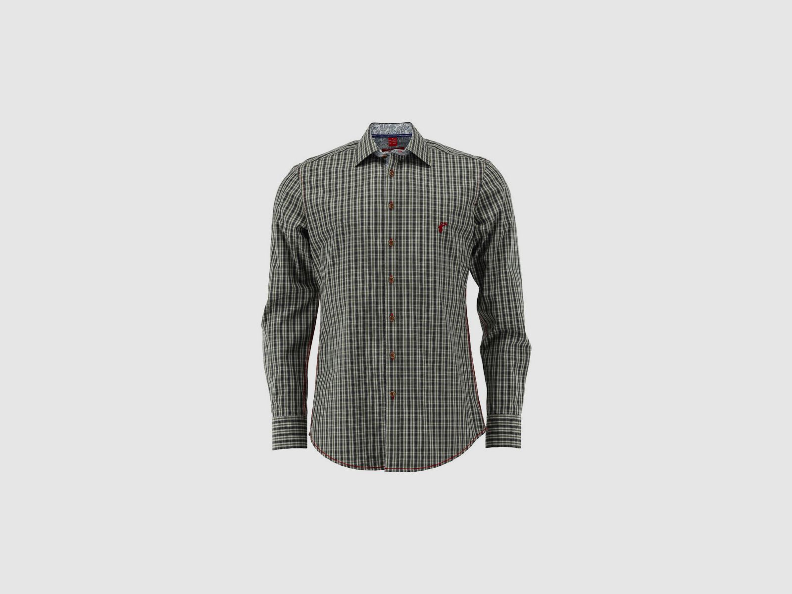 OS TRACHTEN Herrenhemd 1/1 Arm Slim Fit grün