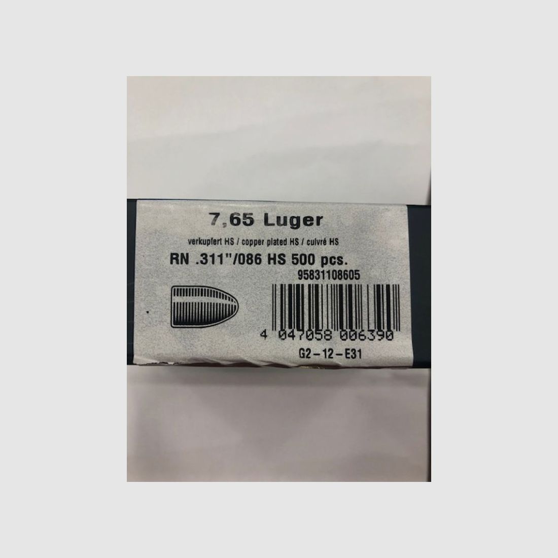 HN Bullets RAM 7.65 GN 86, image 1 of 2