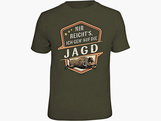 "I've had enough - I'm going hunting" T-shirt for men (Olive)