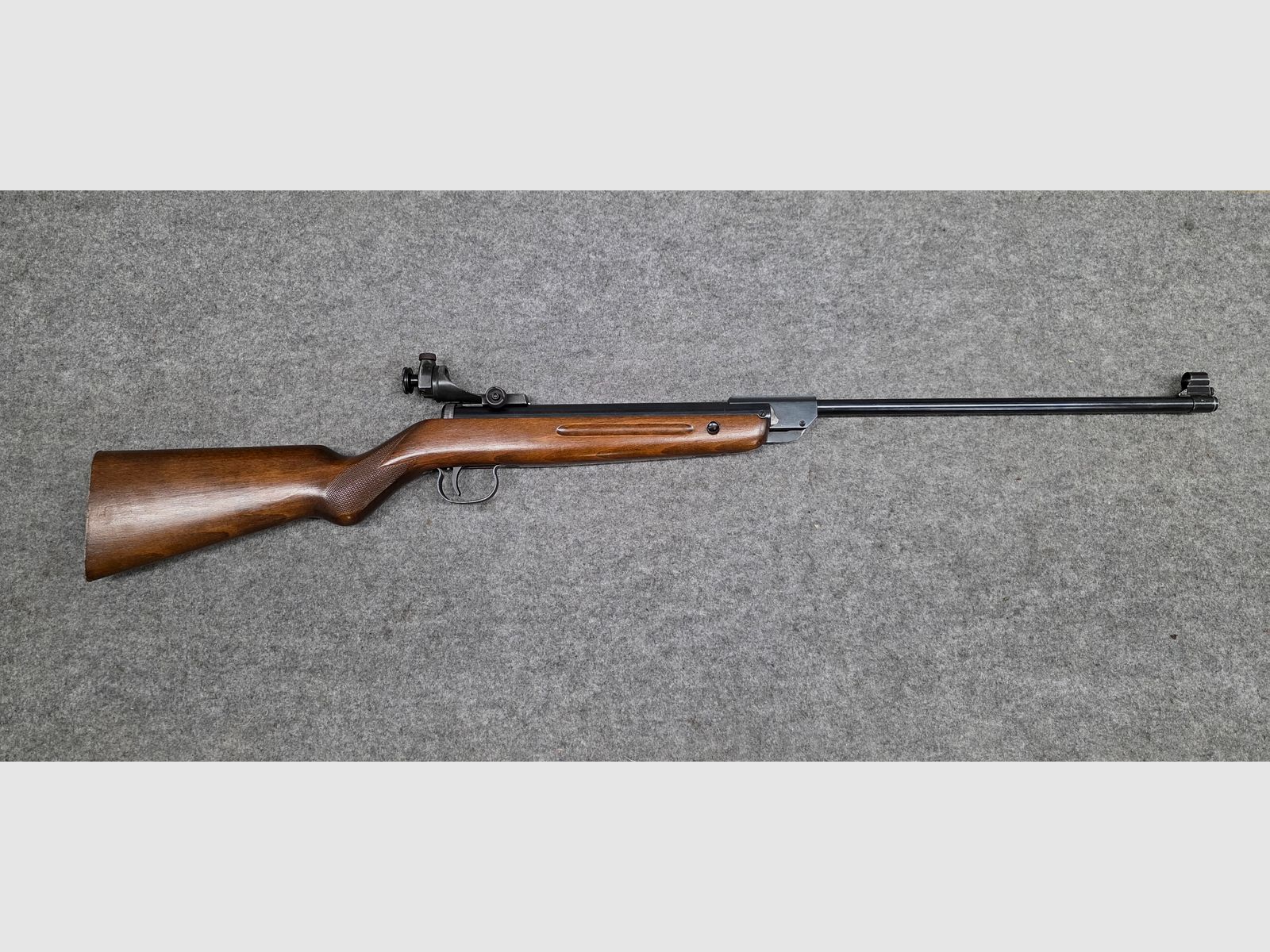 Vecchio Walther Mod. 53 Knicker carabina ad aria con diottra senza marchio F degli anni '50/'60 cal. 4,5mm Diabolo, immagine 2 di 12
