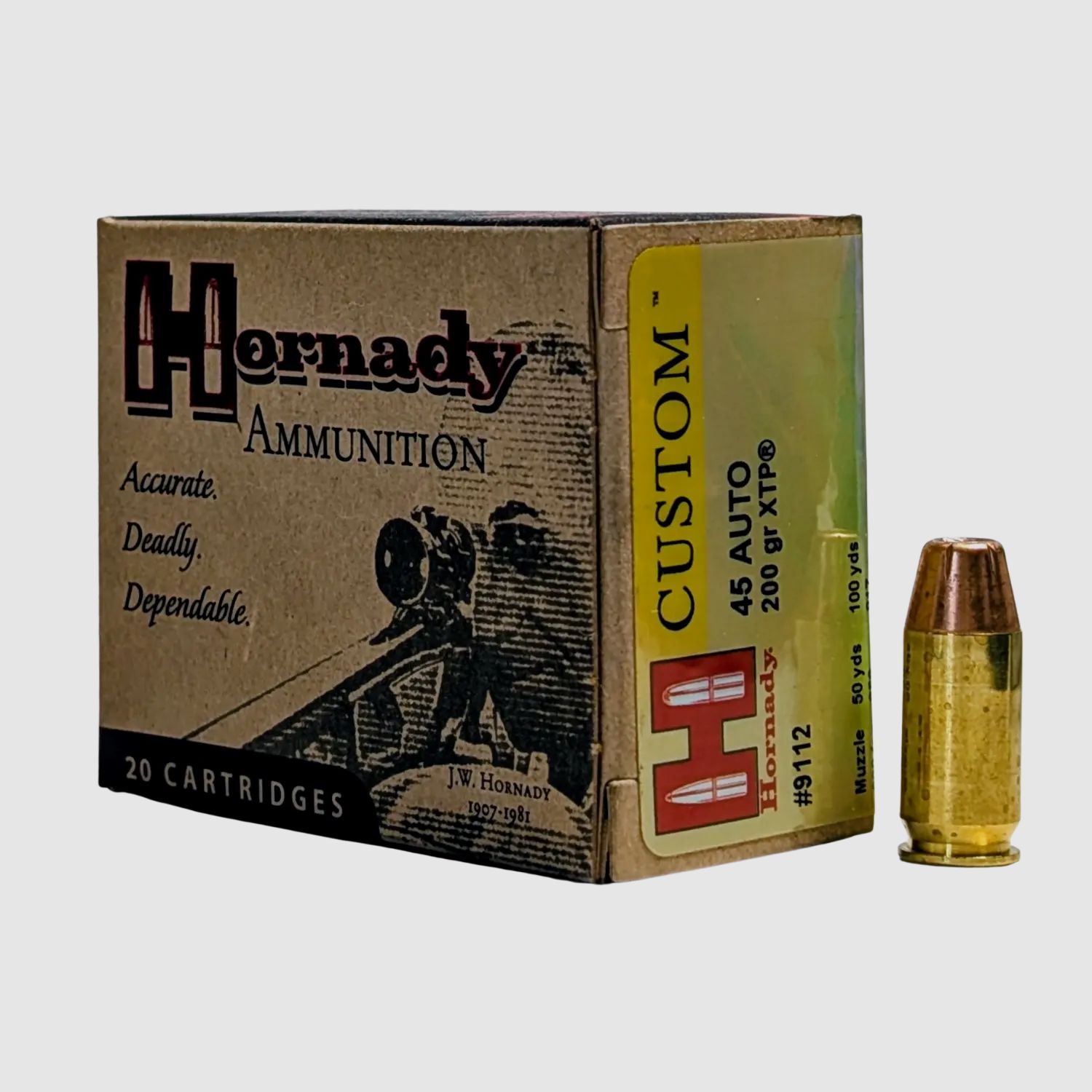 Hornady Custom .45ACP 200gr XTP 20-colpi