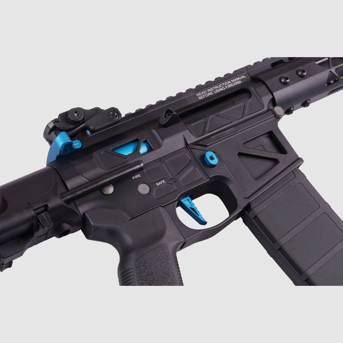 GP R15 FREYA ALPHA Full Skeleton PDW 13" gen.2 M-LOK Czarny/Niebieski S-AEG Wolny od 18 lat -F- | Delta Armory