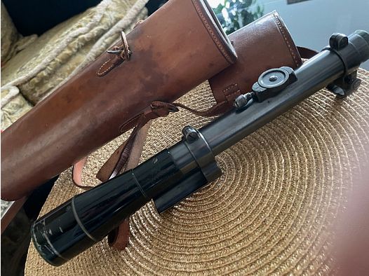 Voigtländer Braunschweig Skopar B telescopio con funda de cuero original – pieza de colección