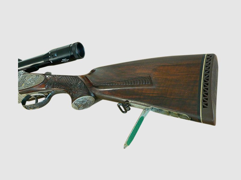 Bockdoppelbüchse Franzoj Ferlach, Kal. 9,3x74R mit ZF