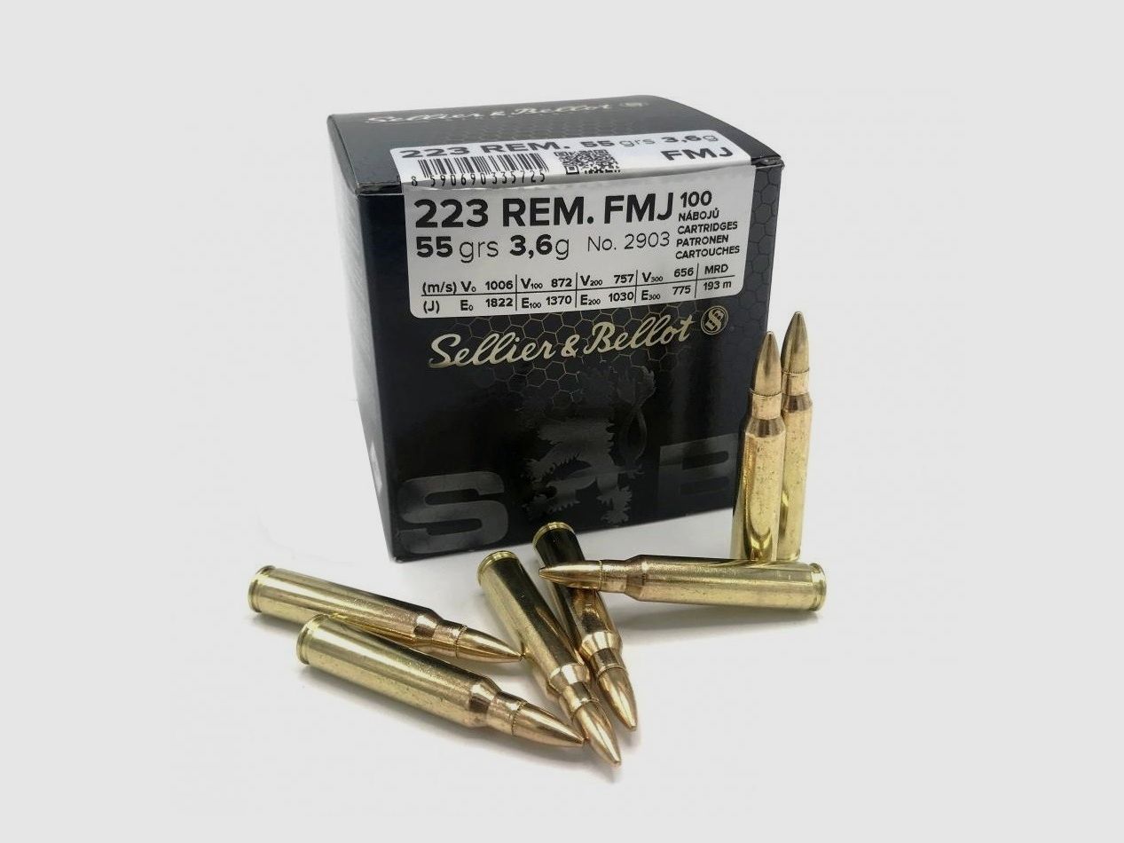 Sellier & Bellot .223 Rem 55 gr FMJ, Bild 2 von 2