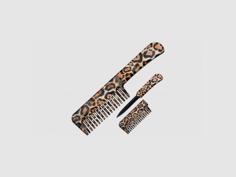 Couteau Caché Blade USA Peigne Léopard, image 1 sur 5