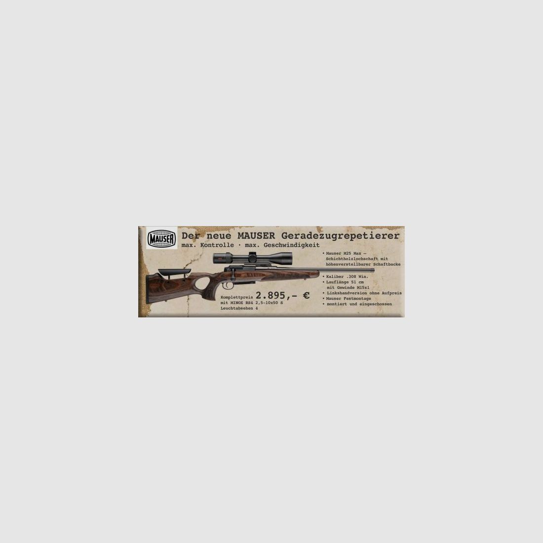 Mauser M25 in .308 complete offer