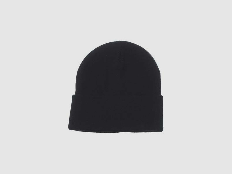 Rollmtze, Acryl, schwarz, fein gestrickt