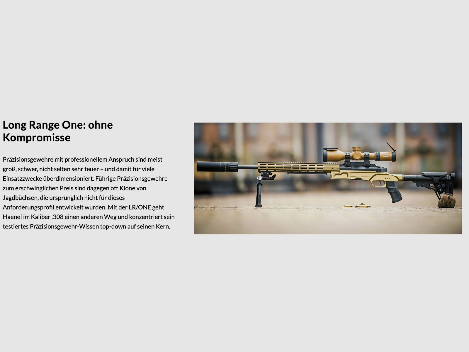 Carabine à répétition Haenel LR/ONE .308 Win. 60 cm LL filetage M15x1