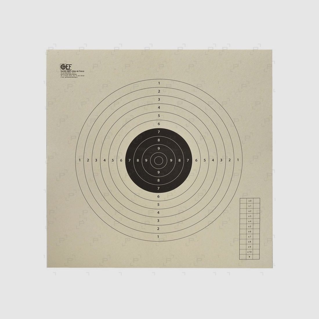 Papierscheiben GEF C50 TAR GEWEHR 50 m 34 x 34 cm