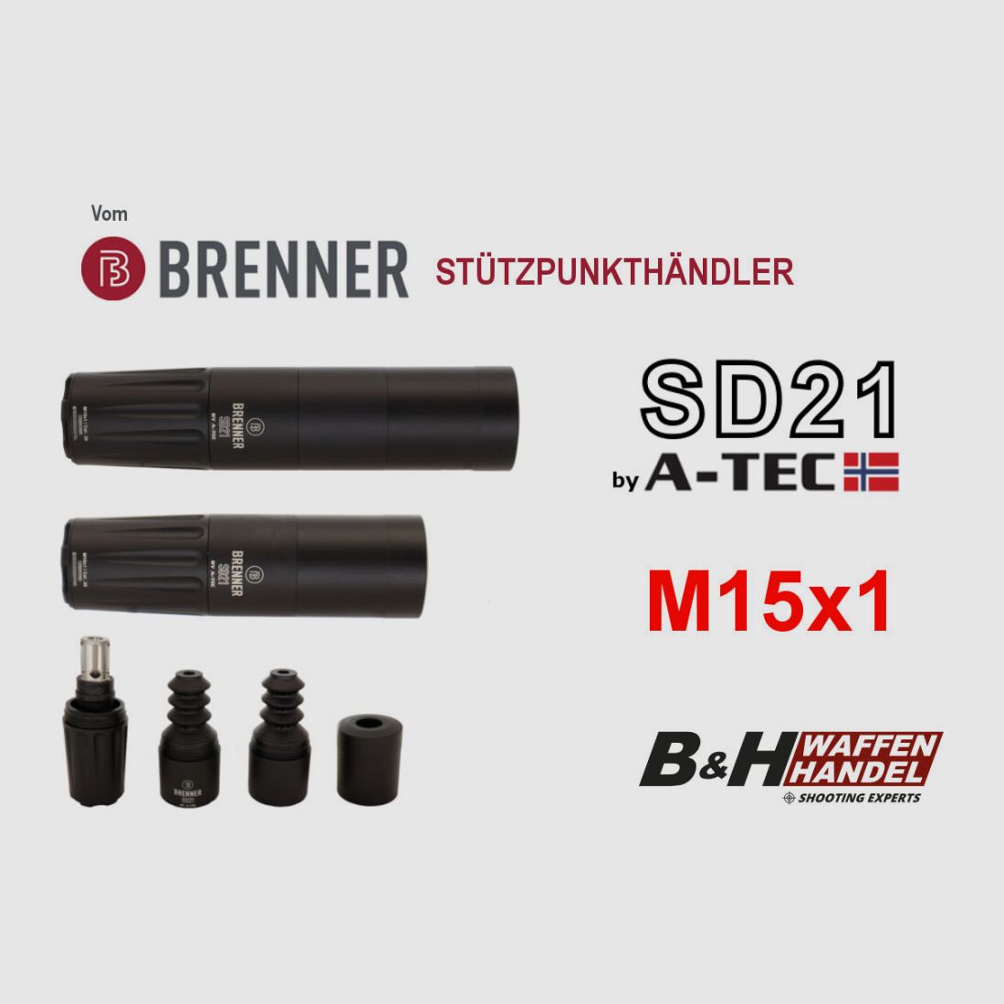 Brenner SD21 silenziatore di A-TEC, immagine 1 di 5