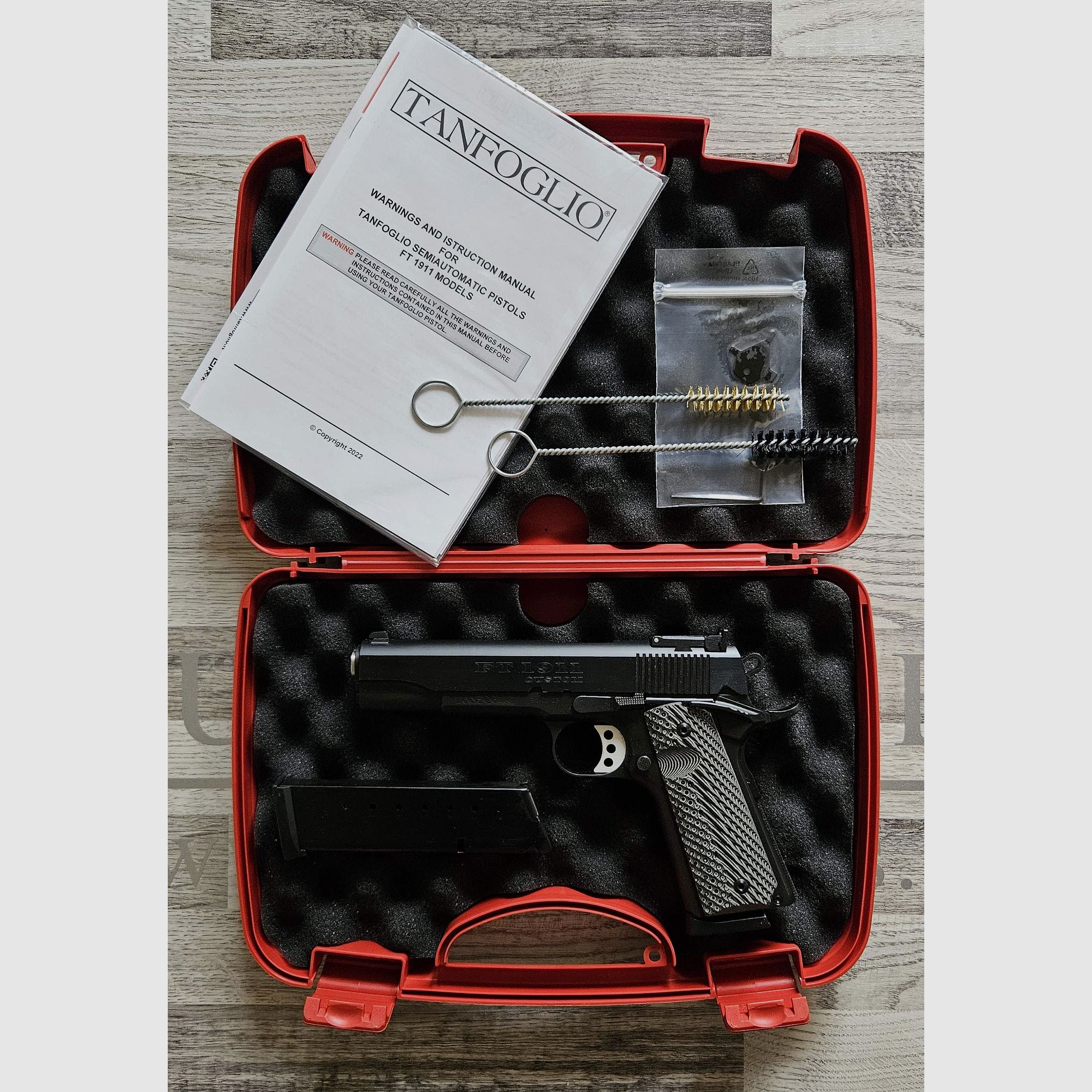 Tanfoglio FT 1911 Custom Black 5" Kal. .45ACP - spedizione gratuita - merce nuova dal commercio specializzato -